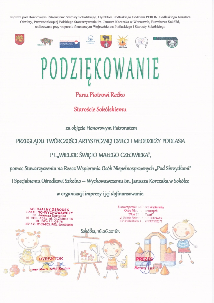 podziekowanie